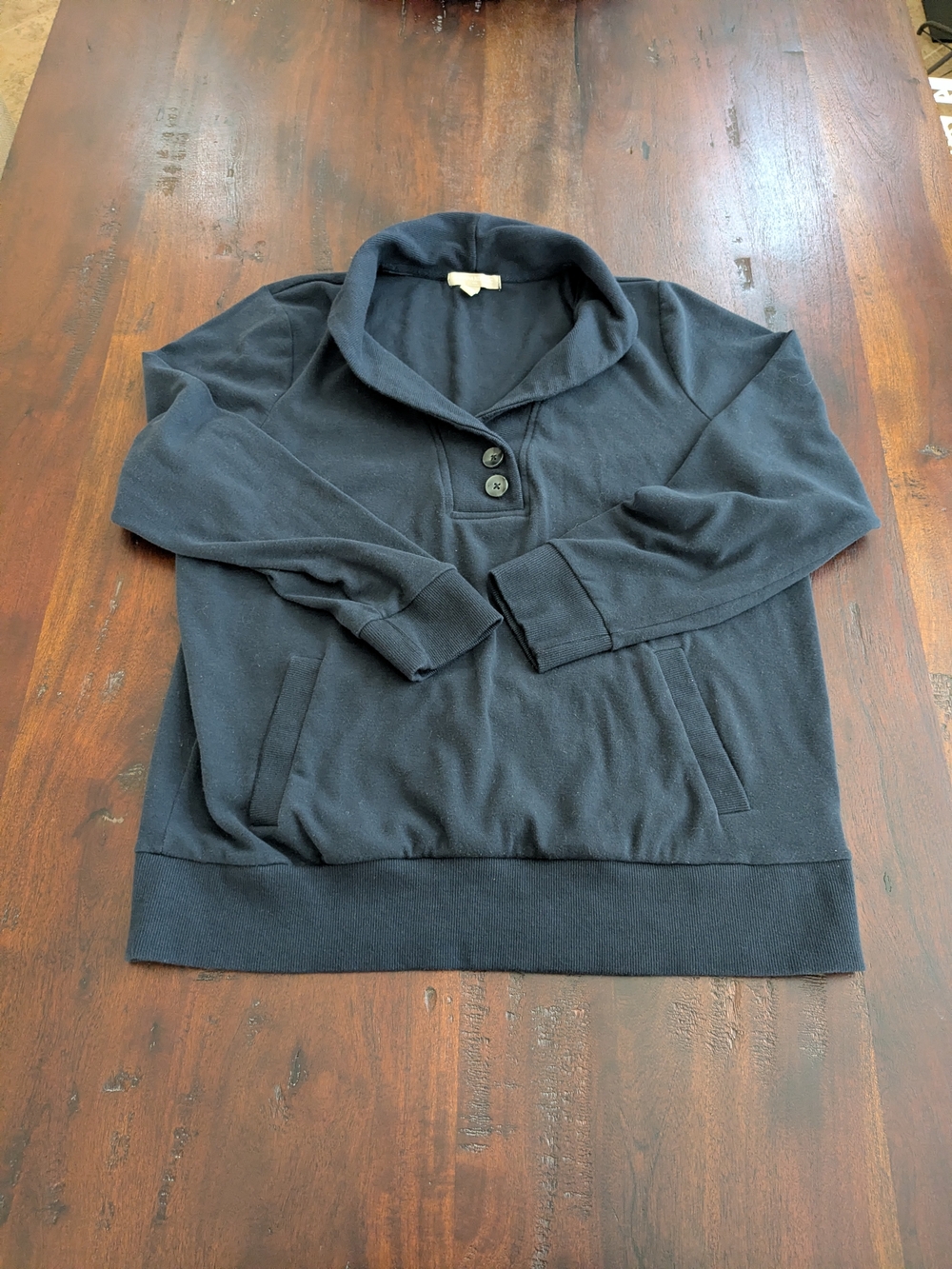 Banana Republic Women's Shawl Collar 2-Button Pocket Pullover Sweater